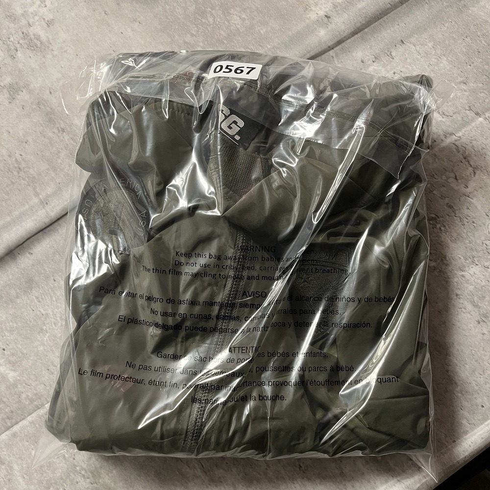 CSG Champs USA Green Flight Windbreaker Jacket Men's Size 3XL Patches - Picture 12 of 12